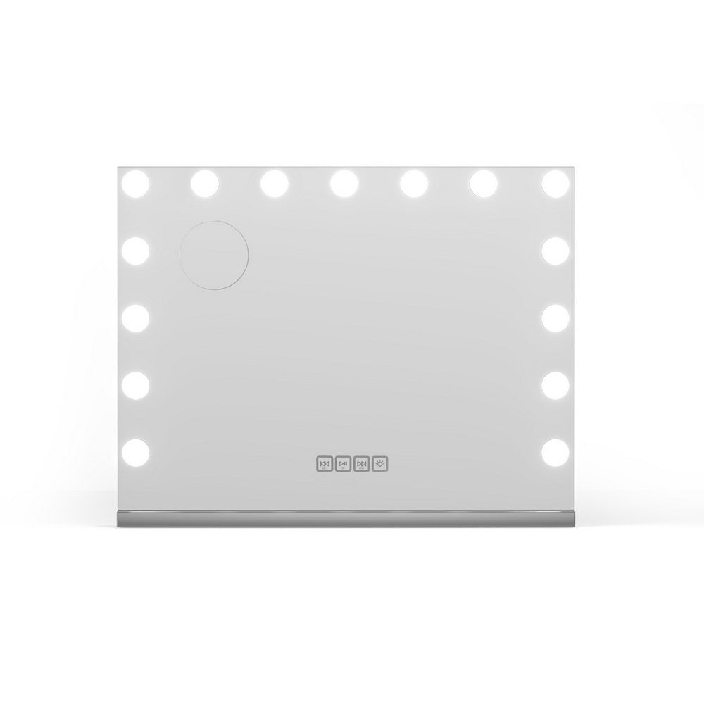 Embellir Bluetooth Makeup Mirror 58x46cm Hollywood Vanity with LED Light Wall