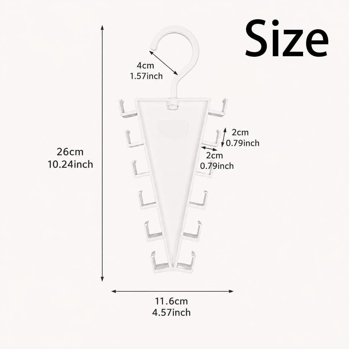 4-Pack V-Shaped 360° Rotating Closet Organizer with 12 Hooks for Hats, Bags & Scarves, Space-Saving Wardrobe Hanger (White)