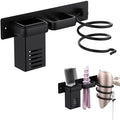 1 Pack Wall Mounted Hair Dryer Holder Shower Shelf Bathroom Storage Shelf, Aluminum