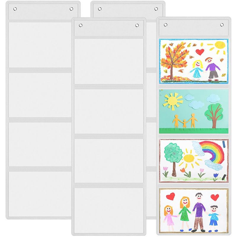 Wall Mounted Storage Organizer 4 Grids White 4 grids
