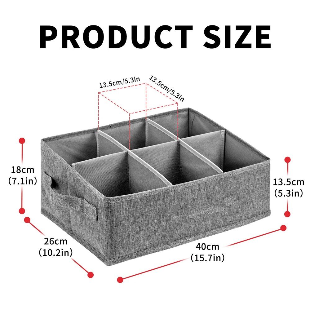 Snack Organizer for Countertop, 6 Compartments Snack Organizer, Snack Container Holder for Kitchen Pantry Organizer and Storage-Grey
