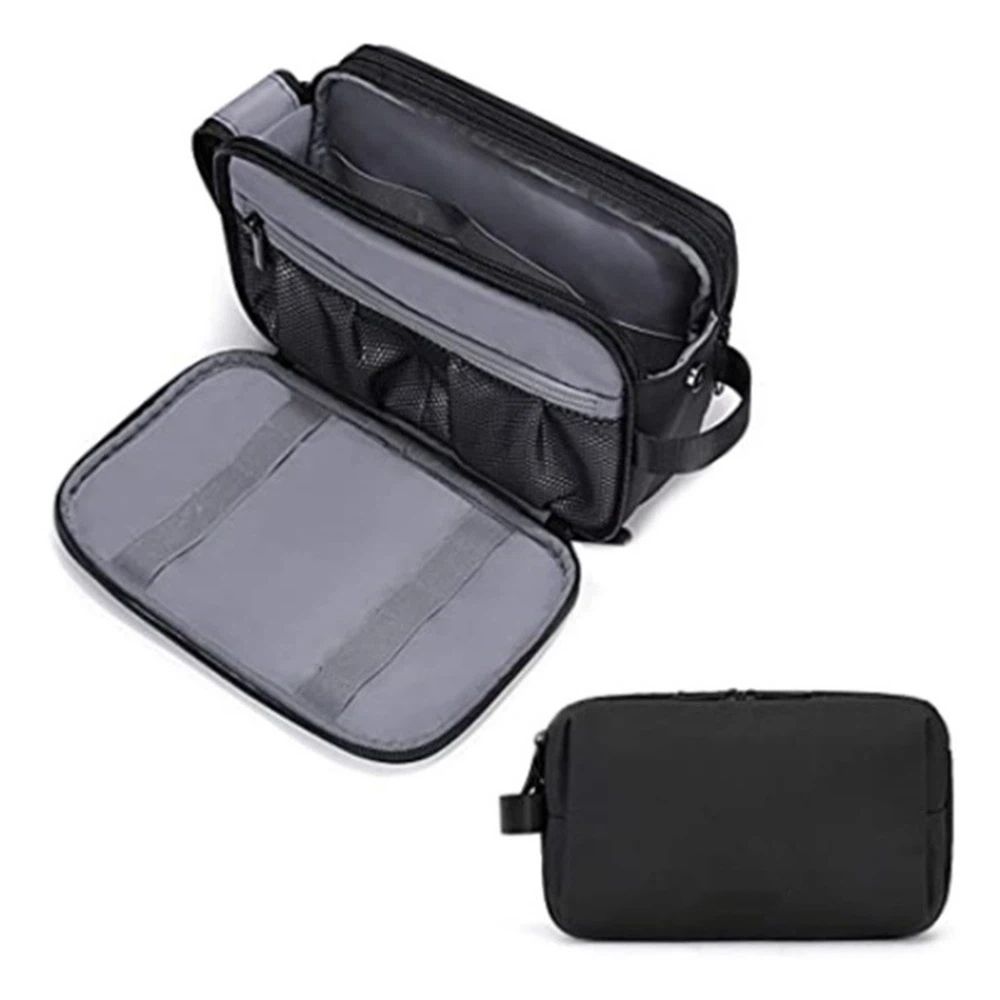 Toiletry Bag for Men, Travel Toiletry Organizer Dopp Kit Water-resistant Shaving Bag for Toiletries Accessories, Door Room Essentials, Black