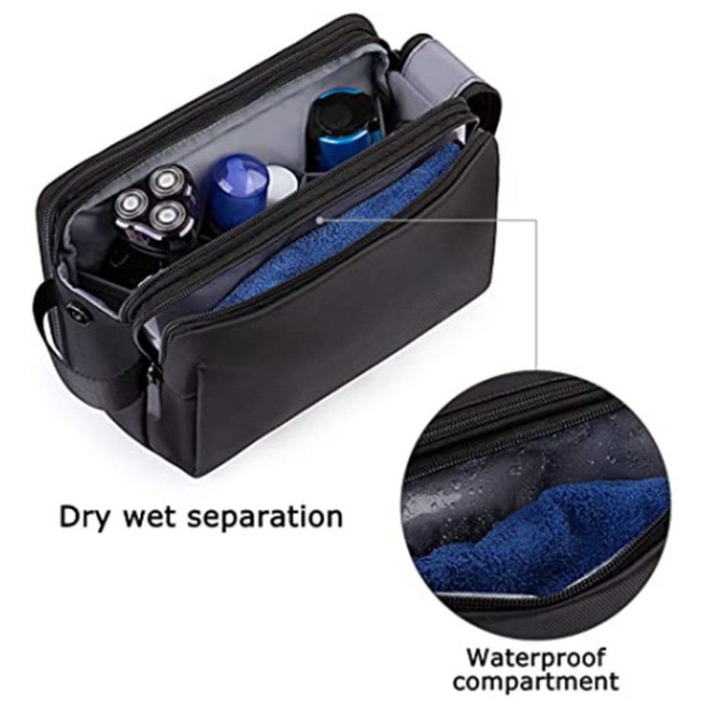Toiletry Bag for Men, Travel Toiletry Organizer Dopp Kit Water-resistant Shaving Bag for Toiletries Accessories, Door Room Essentials, Black