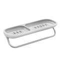 Bathroom Organizer - Wall Mounted Shower Caddy Shelf - with Towel Bar - Extra Strong Self Adhesive - No Drilling - Easy Drainage - Rustproof
