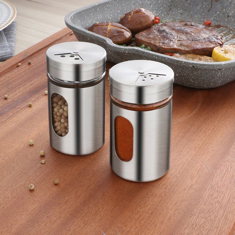 4pc Stainless Steel Canister Set for Kitchen Counter with Window Airtight Lids, Food Storage Containers, Pantry Storage