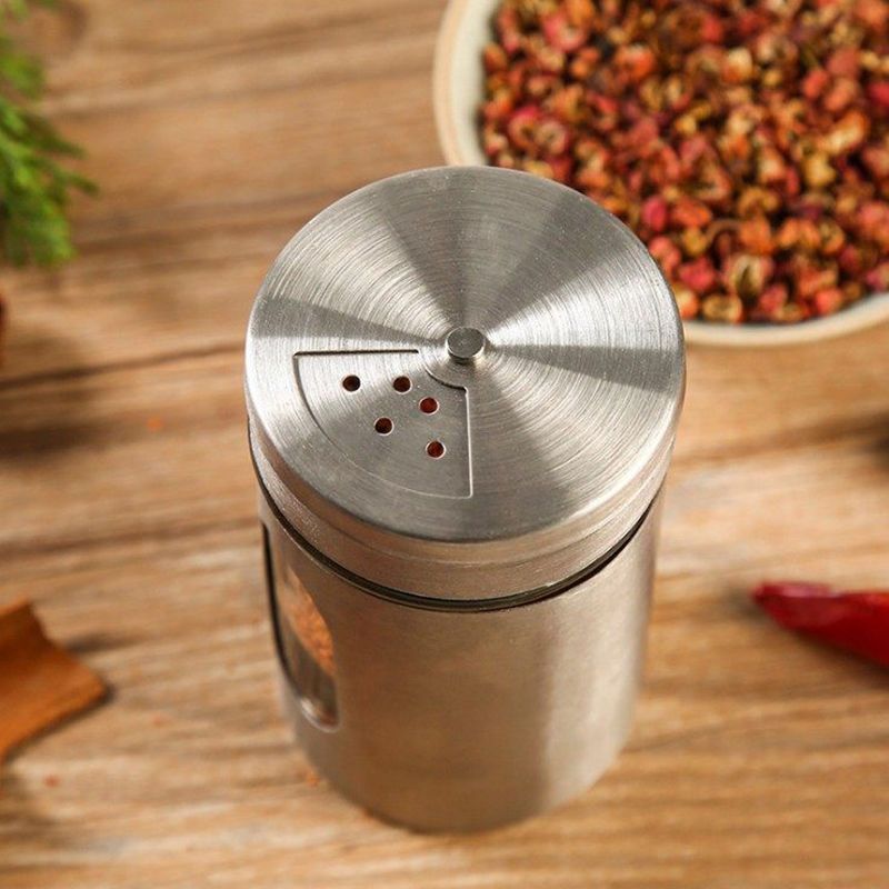 4pc Stainless Steel Canister Set for Kitchen Counter with Window Airtight Lids, Food Storage Containers, Pantry Storage