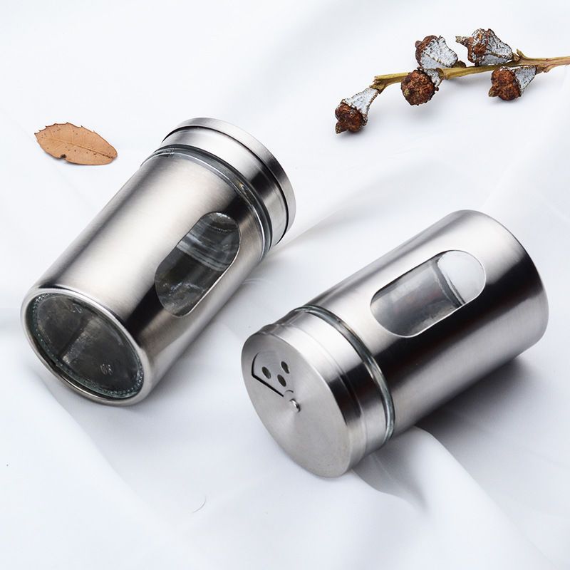 4pc Stainless Steel Canister Set for Kitchen Counter with Window Airtight Lids, Food Storage Containers, Pantry Storage