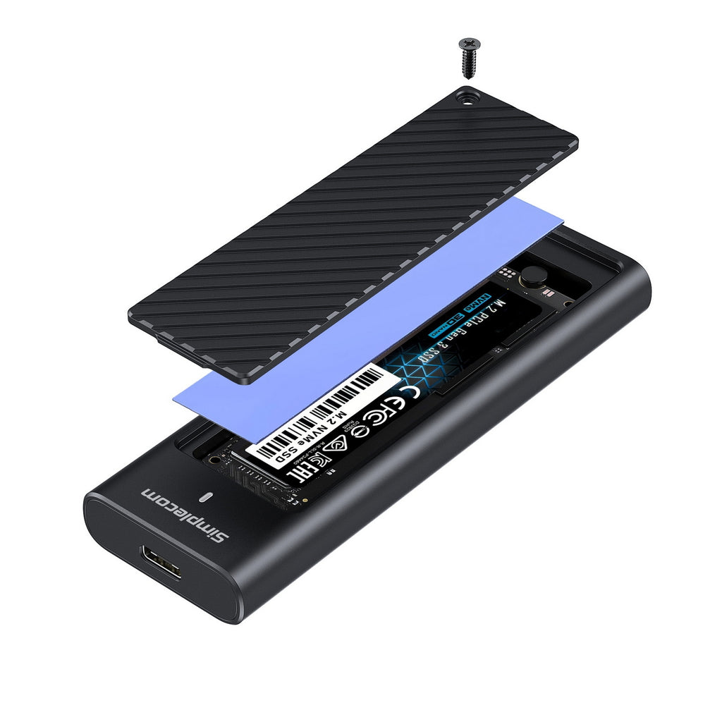 Simplecom SE538 M.2 SSD to USB 3.2 Gen 2x2 USB-C Enclosure 20Gbps NVMe SATA Dual Protocol
