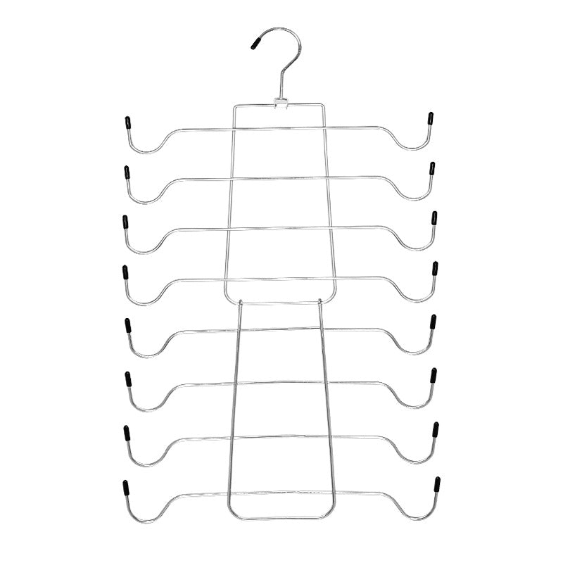 Foldable Vertical Layered Bra and Lingerie Organiser Hanger(8 Tier: 50.5X30.5cm) - Stainless Steel Space Saver for Underwear, Bras, and Tank Tops