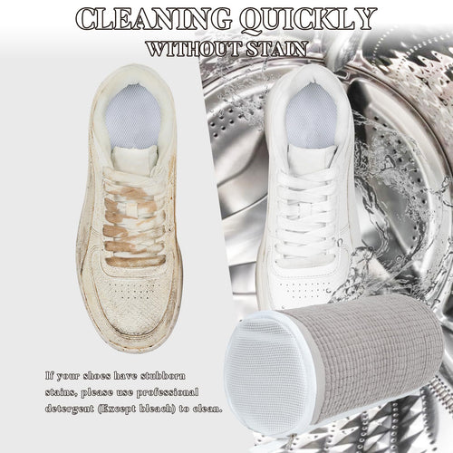2 Pack Shoe Washing Bag for Washing Machine with 360-degree Cleaning Fibers, Protects Sneakers and Trainers, Laundry Care for Australian Homes